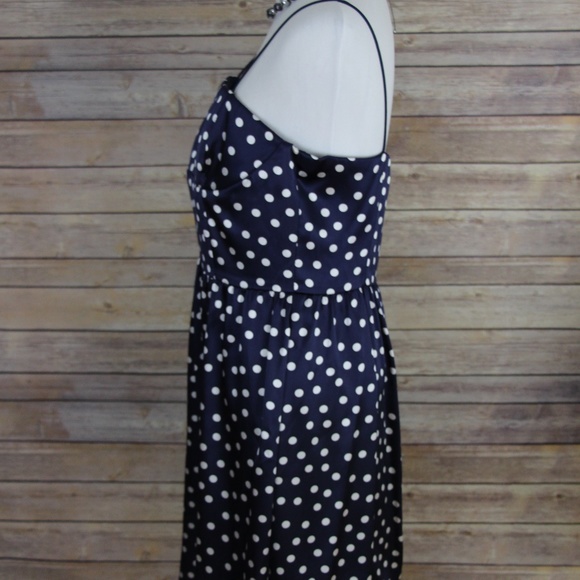 ELIZA J. NEW YORK Navy and White Polka Dot Dress - Picture 5 of 8